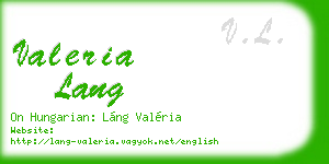 valeria lang business card